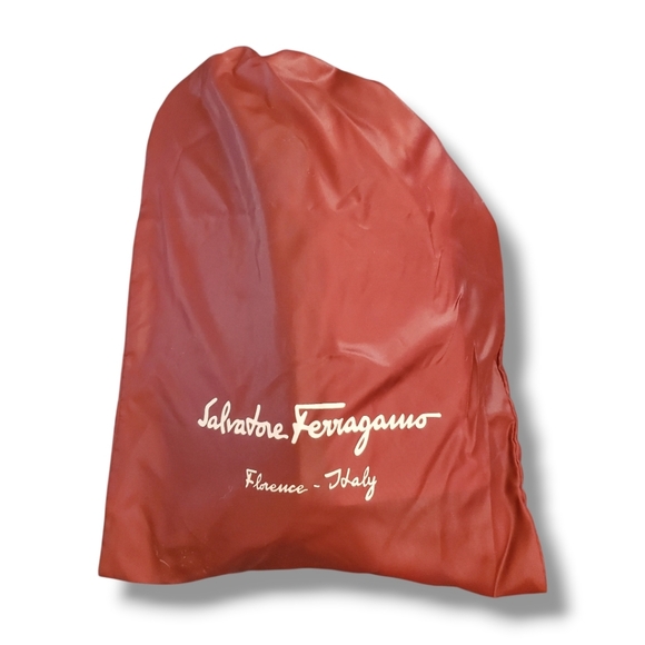 Men's FERRAGAMO Groove 2 Black and Maroon Gancini Pool Slide Sandals - Picture 10 of 10